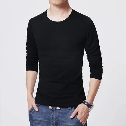 Men's Slim Fit O-Neck Long Sleeve T-Shirt 2025