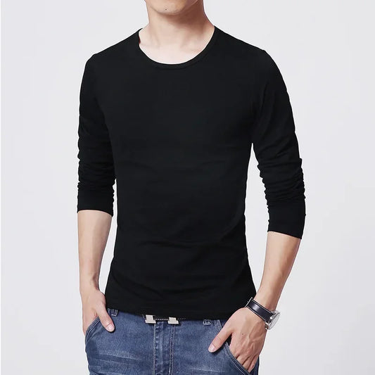 Men's Slim Fit O-Neck Long Sleeve T-Shirt 2025