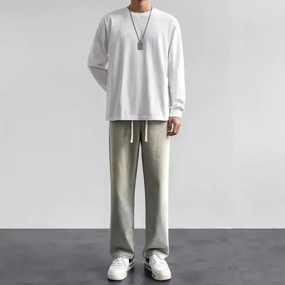 Men's American Loose Wide-Leg Jeans - Hip-Hop Baggy Streetwear