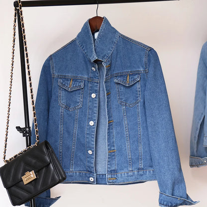 Women's Casual Short Denim Jacket Korean
