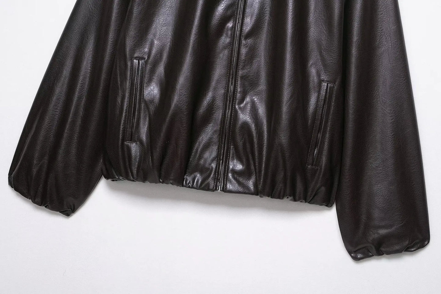 Women Jacket 2025 Fashion Faux Leather Loose Short Streetwear