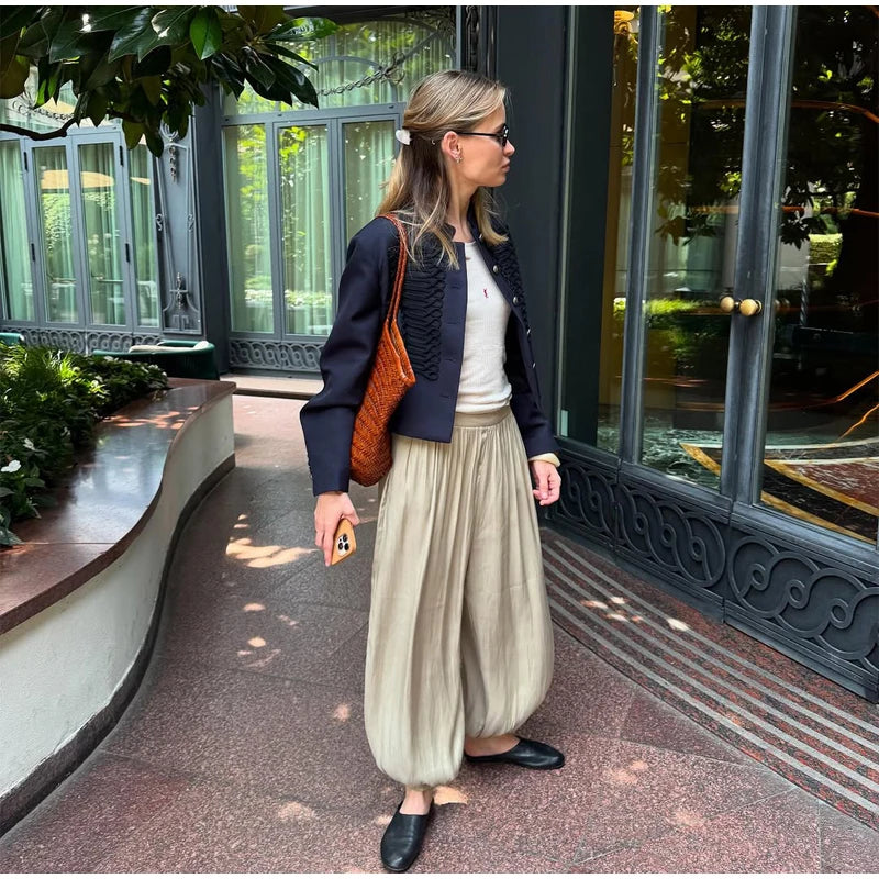 Retro Denim Military Jacket Women 2026