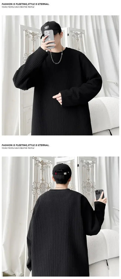 Men's Casual Loose Long Sleeve Base Shirt