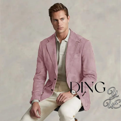 Men's Suede Single Breasted Luxury Blazer
