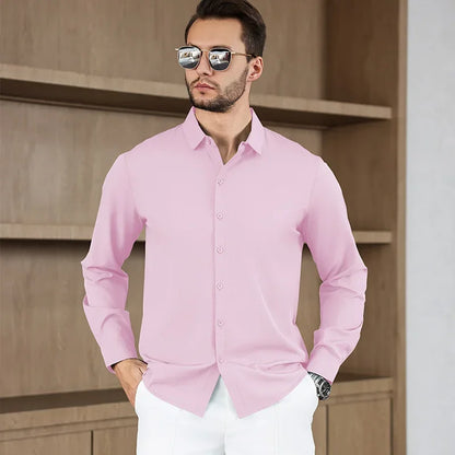 Men's Wrinkle-Free Business Casual Shirt