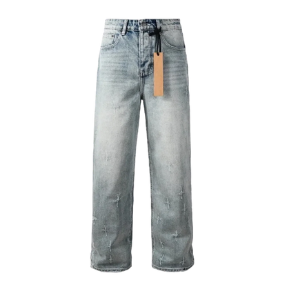 Men's Embroidered Straight-Leg Jeans