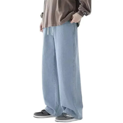 Men's American Loose Wide-Leg Jeans - Hip-Hop Baggy Streetwear