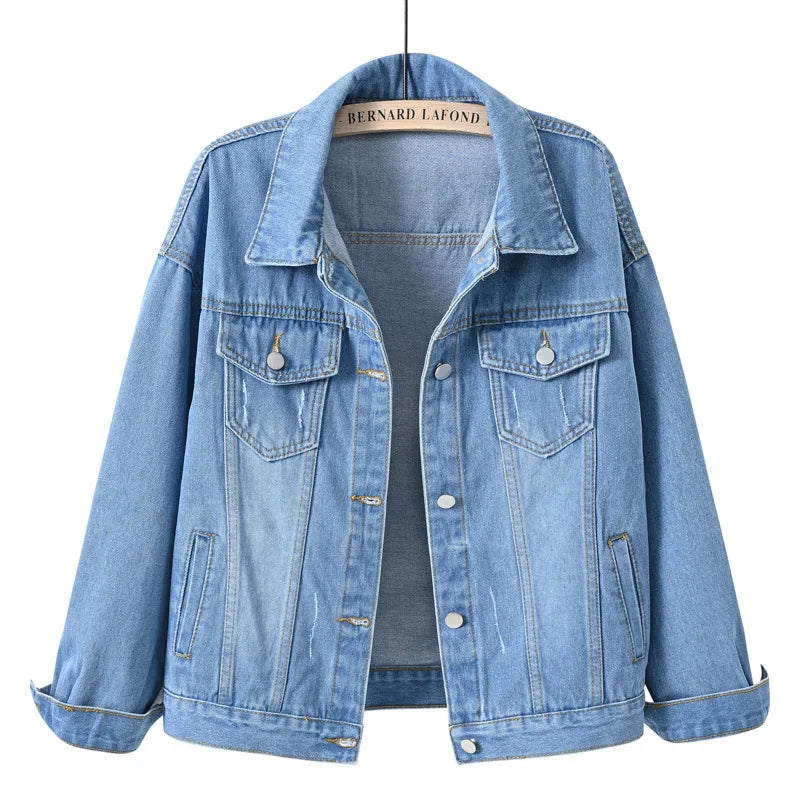Women's Colorful Denim Jacket Spring