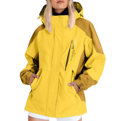 Hooded Ski Jacket - Windproof Winter Sports Coat