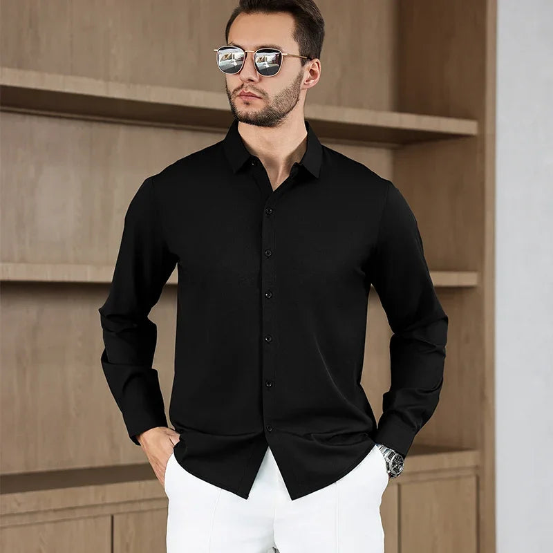 Men's Wrinkle-Free Business Casual Shirt