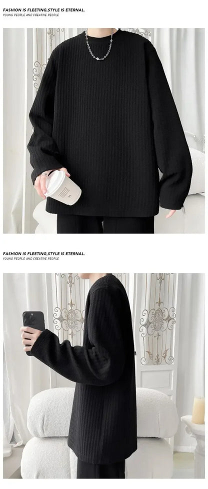 Men's Casual Loose Long Sleeve Base Shirt
