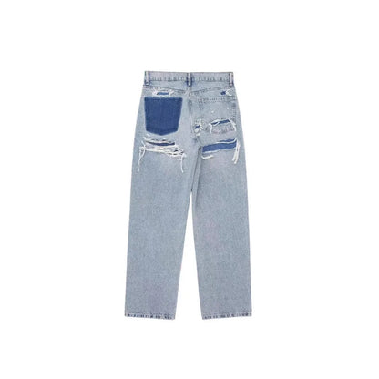 Jeans Women Denim Pant Straight Trousers Wide Leg High Waist Y2K