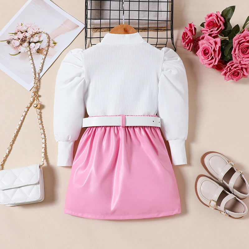 Girls' Long Sleeve Shirt & Skirt Outfit Set