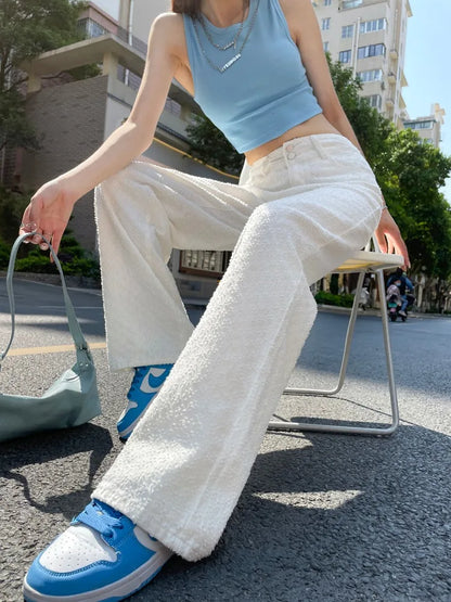 Ripped Jeans Women Casual Streetwear Spring Autumn High Waist