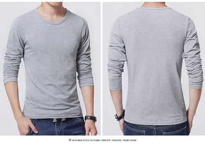 Men's Slim Fit O-Neck Long Sleeve T-Shirt 2025