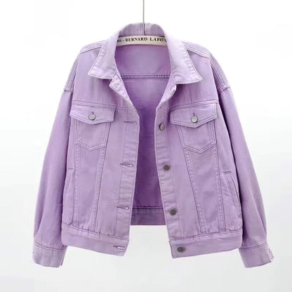 Women's Casual Short Denim Jacket Korean