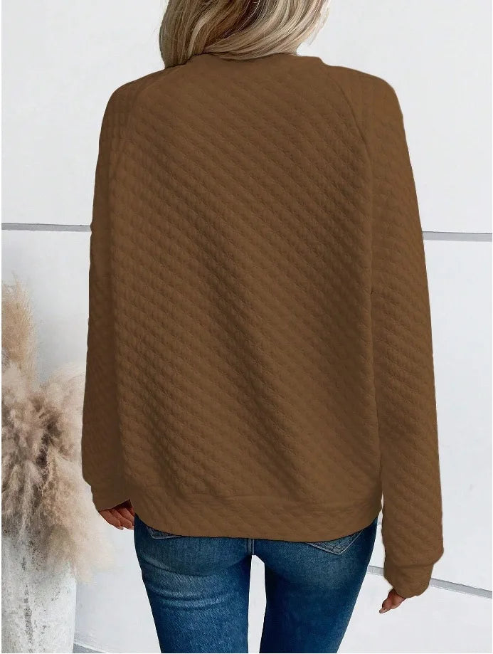 Women's V-Neck Casual Loose Fit Pullover