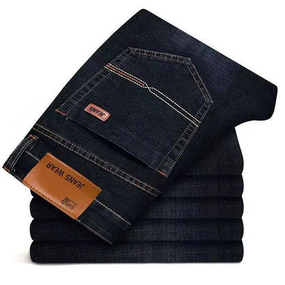 Men's Business Casual Jeans - Stretch Denim Slim Fit