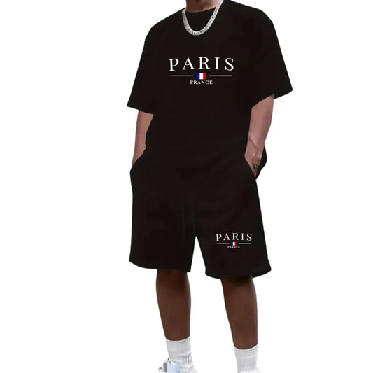 Men's Short Sleeve Shirt & Shorts Tracksuit Set