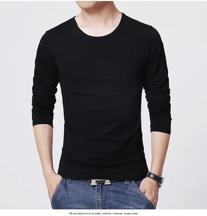 Men's Slim Fit O-Neck Long Sleeve T-Shirt 2025