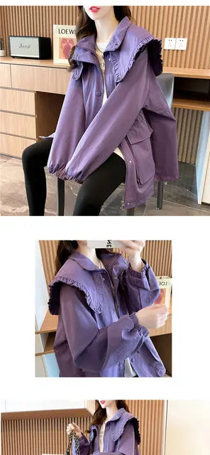 Trench Coat Waterproof Women Windbreaker