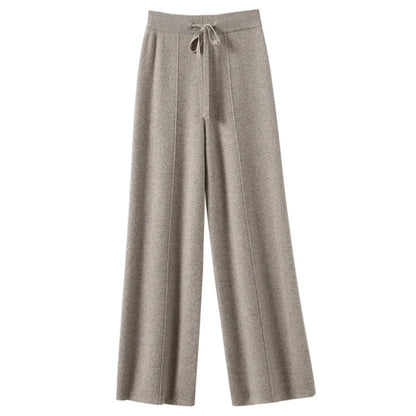 Women's High Waisted Warm Knit Wide Leg Straight
