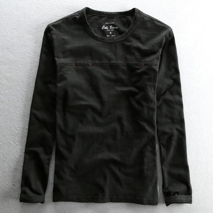 Men's Basic Cotton O-Neck Long Sleeve T-Shirt