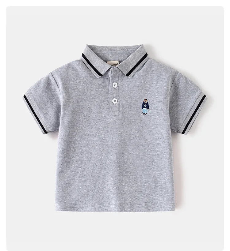 Boys' Bear Polo T-Shirt - Toddler Kids Top