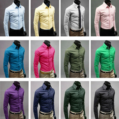 Men's Slim Fit Formal Dress Shirt
