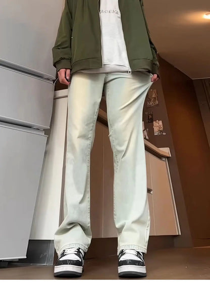 Men's Straight Jeans - Spring Autumn Slim Fit Loose