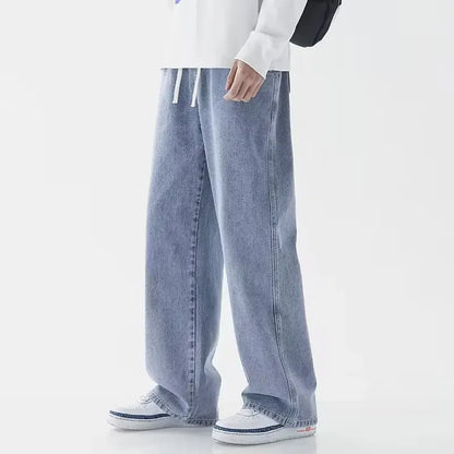 Men's American Loose Wide-Leg Jeans - Hip-Hop Baggy Streetwear