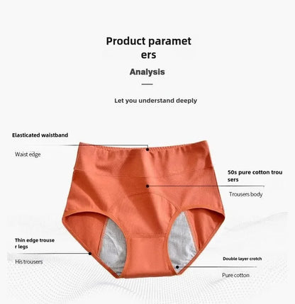 Panties For Menstruation - Cotton Menstrual High Waist Period Underwear