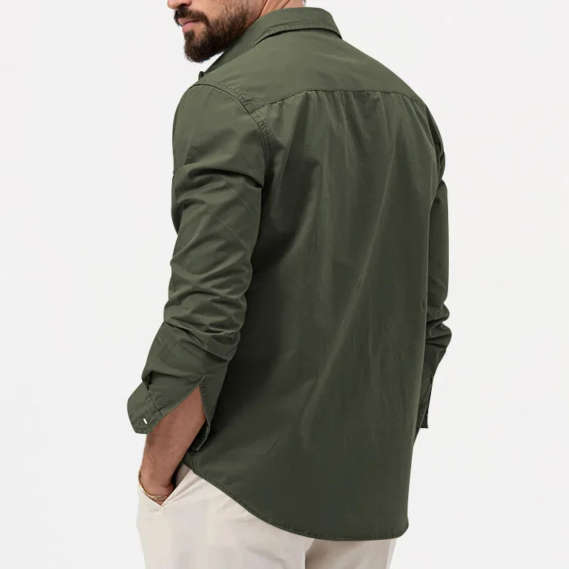 Men's Multi-Pocket Retro Casual Shirt