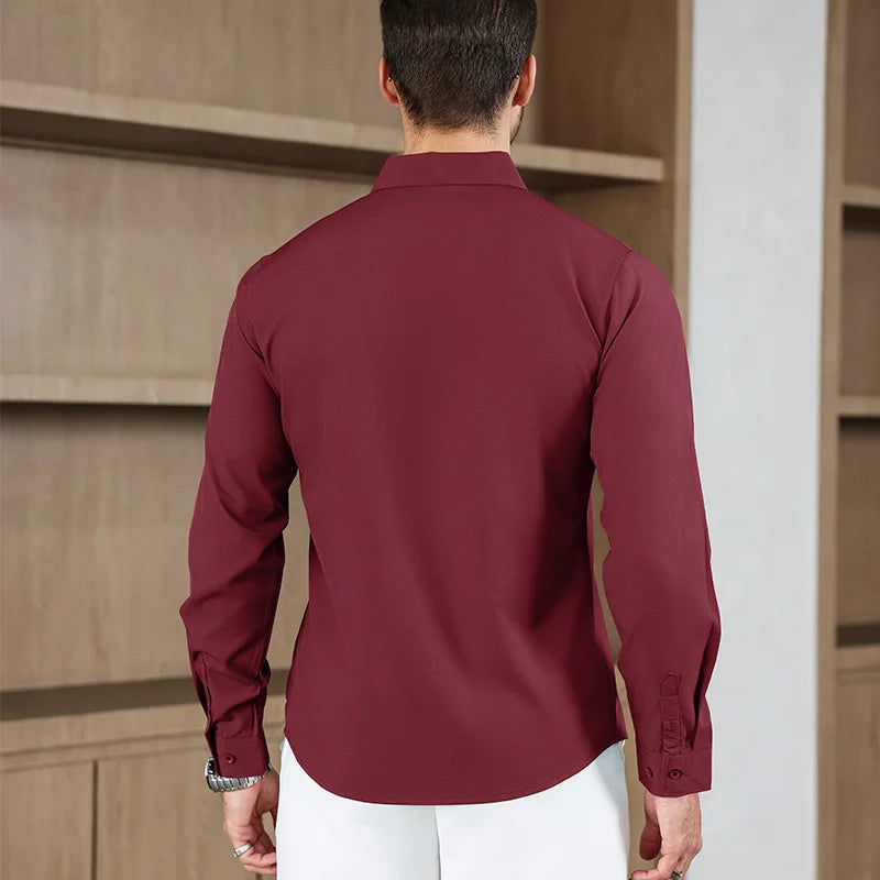 Men's Wrinkle-Free Business Casual Shirt