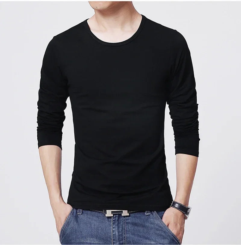 Men's Slim Fit O-Neck Long Sleeve T-Shirt 2025