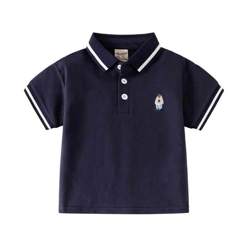 Boys' Bear Polo T-Shirt - Toddler Kids Top