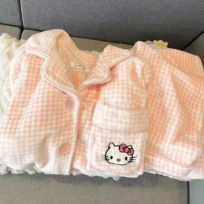 Women's Hello Kitty Flannel Pajamas - Cozy Winter Sleepwear