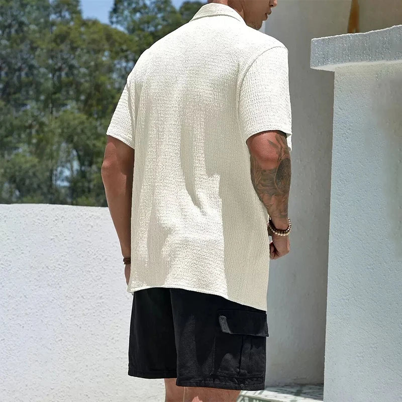 Men's Hip Hop Baggy Short Sleeve Shirt