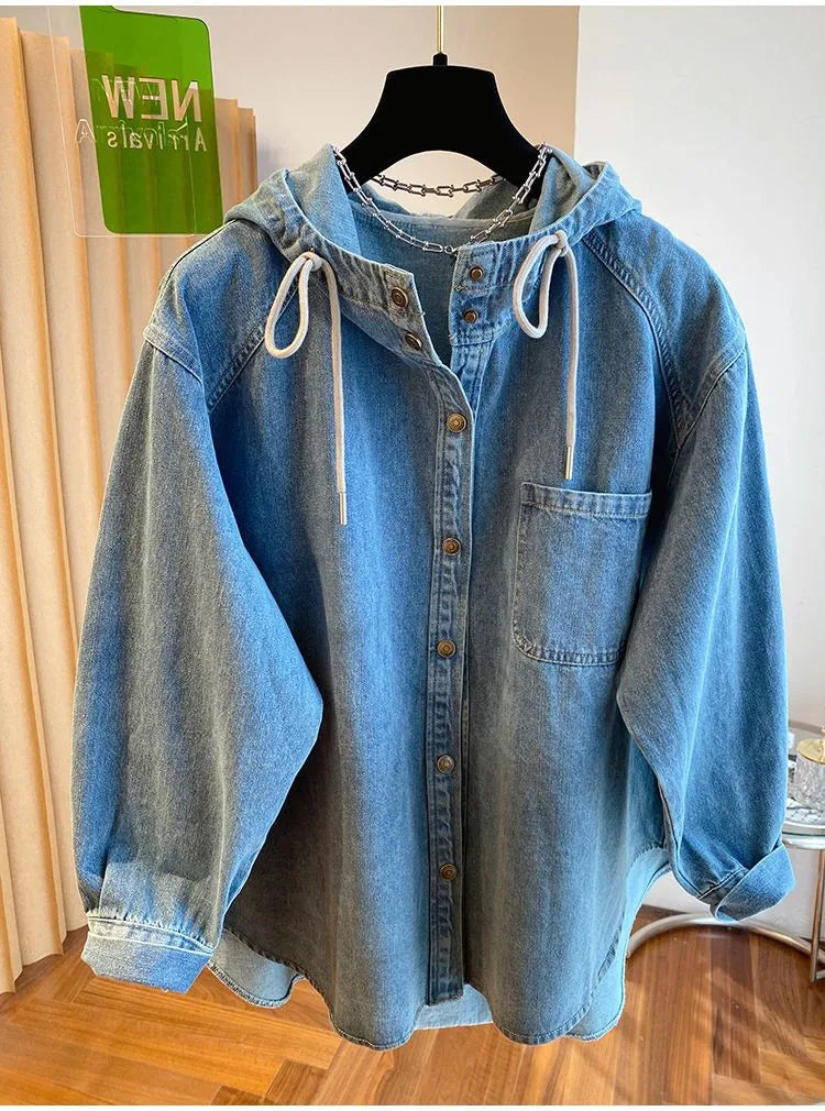 Casual Cotton Denim Jacket Women Parka