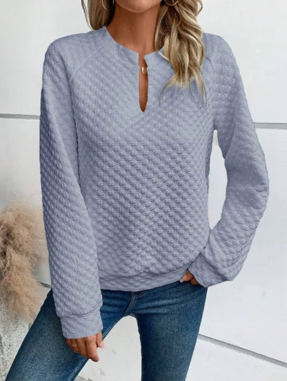 Women's V-Neck Casual Loose Fit Pullover