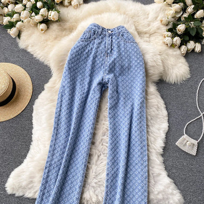 Ripped Jeans Women Casual Streetwear Spring Autumn High Waist