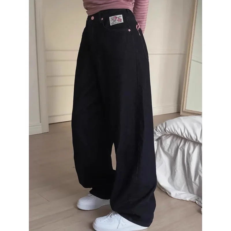 Embroidered Letter Printed Jeans 2025 - Spring Women
