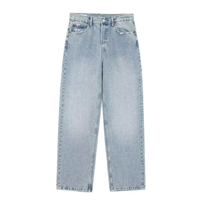 Jeans Women Denim Pant Straight Trousers Wide Leg High Waist Y2K