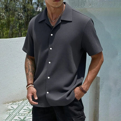 Men's Hip Hop Baggy Short Sleeve Shirt