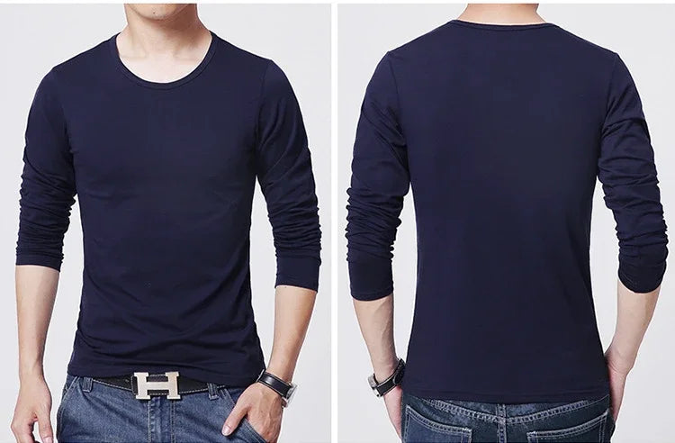 Men's Slim Fit O-Neck Long Sleeve T-Shirt 2025