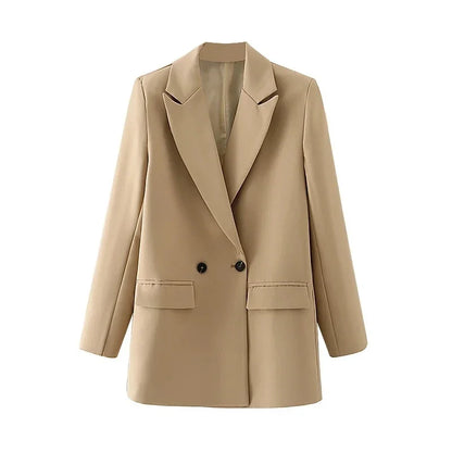 MUJER 2025 Women's Blazers New Office Casual Blazer Woman Straight Outerwears Fashion Women's Tailoring Blazers for Women Coats