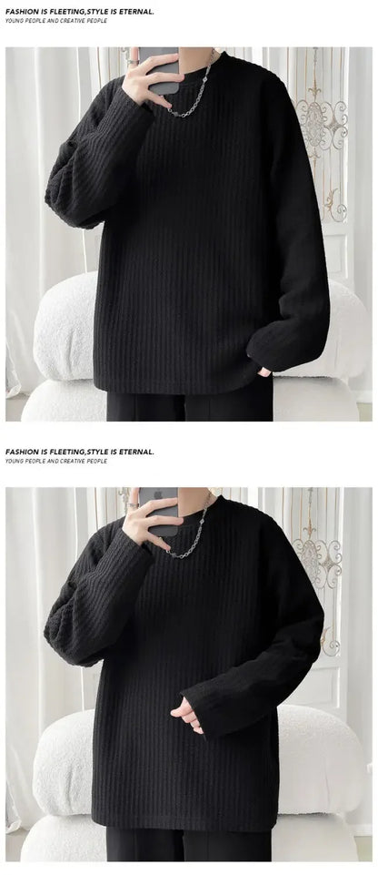 Men's Casual Loose Long Sleeve Base Shirt