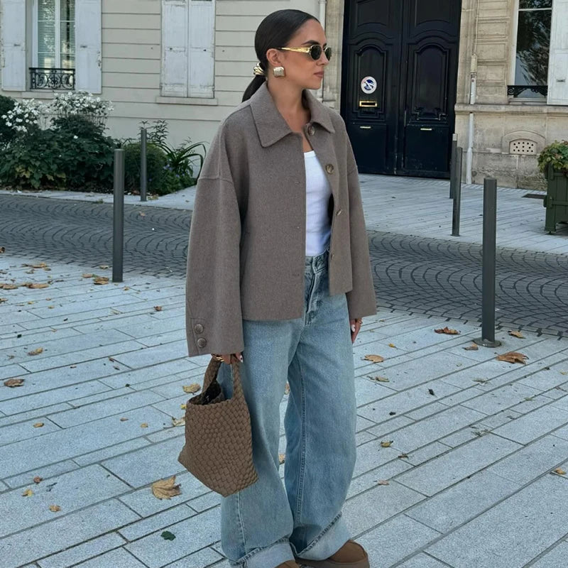 Women's Jackets Coats Autumn 2025 New Chic Loose Warm Elegant