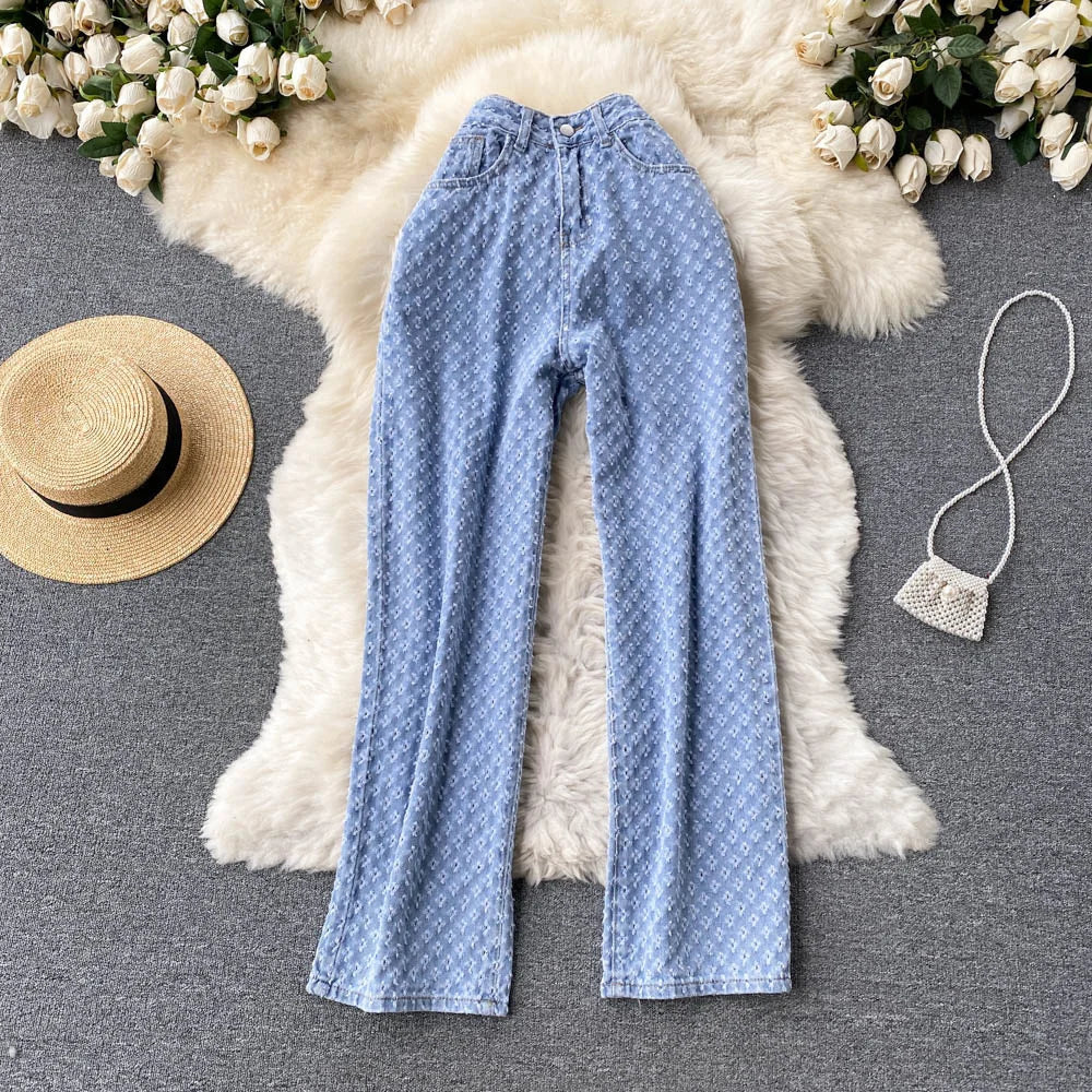 Ripped Jeans Women Casual Streetwear Spring Autumn High Waist