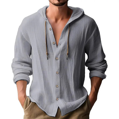 Men's Hooded Long Sleeve Beach Shirt